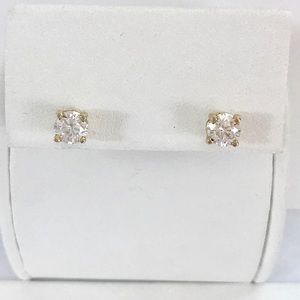 1 ctw moissanite 14 kt earrings Charles & Colvard